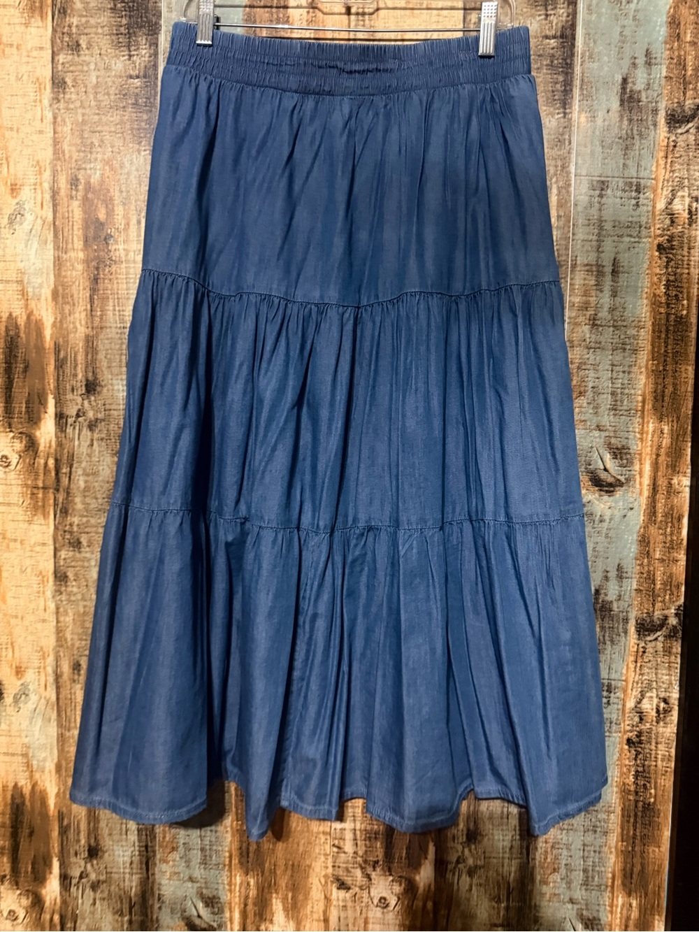 Michael Kors soft denim Tiered Skirt